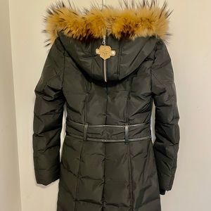 Mackage akiva down coat with signature fur trim hood black